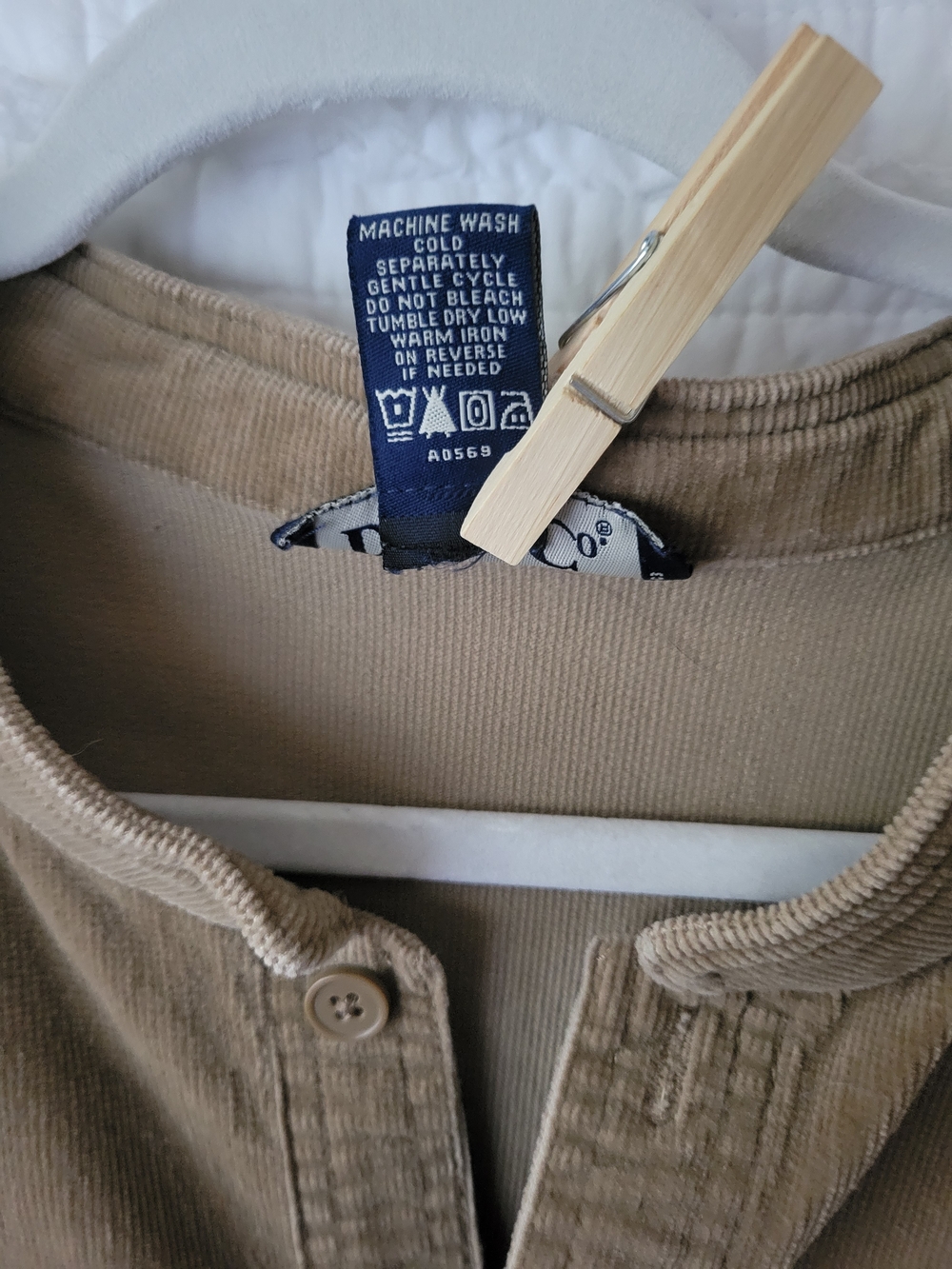 Vintage Denim&Co Tan Lightweight Collarless Shirt Jacket - Picture 11 of 12